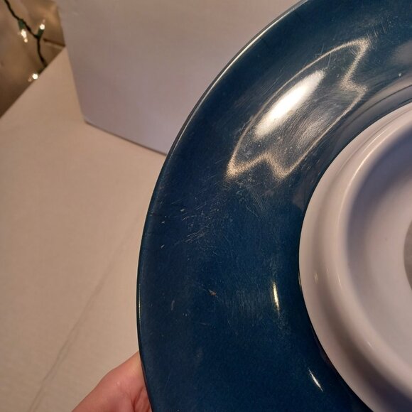 NFL Patriots Melamine Ware Chip And Dip Serving Platter 13" Licensed Product - Picture 2 of 7